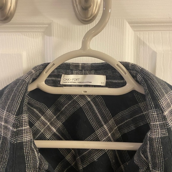 Oak+Fort oversized cropped plaid shirt - Picture 3 of 4